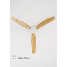 CREATE / WINDCALM M/Ventilateur de plafond ABS avec lumière et télécommande blanc pales effet bois clair / 40W, Silencieux, Ø132