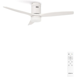 CREATE / WINDCALM M/Ventilateur de plafond ABS avec lumière et télécommande blanc / 40W, Silencieux, Ø132 cm, 6 vitesses, minute