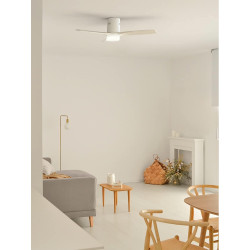 CREATE / WINDCALM M/Ventilateur de plafond ABS avec lumière et télécommande blanc / 40W, Silencieux, Ø132 cm, 6 vitesses, minute