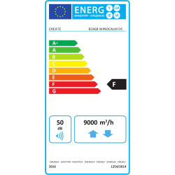 CREATE / WINDCALM M/Ventilateur de plafond ABS avec lumière et télécommande blanc / 40W, Silencieux, Ø132 cm, 6 vitesses, minute