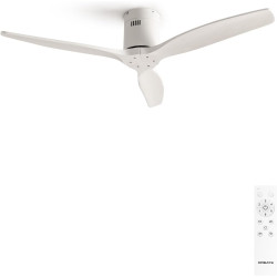 CREATE / WINDCALM M/Ventilateur de plafond ABS avec télécommande blanc / 40W, Silencieux, Ø132 cm, 6 vitesses, minuterie, été-hi