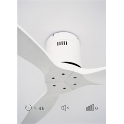 CREATE / WINDCALM M/Ventilateur de plafond ABS avec télécommande blanc / 40W, Silencieux, Ø132 cm, 6 vitesses, minuterie, été-hi