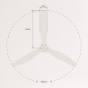 CREATE / WINDCALM M/Ventilateur de plafond ABS avec télécommande blanc / 40W, Silencieux, Ø132 cm, 6 vitesses, minuterie, été-hi