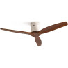 CREATE / WINDCALM M/Ventilateur de plafond ABS avec télécommande blanc pales effet bois foncé / 40W, Silencieux, Ø132 cm, 6 vite