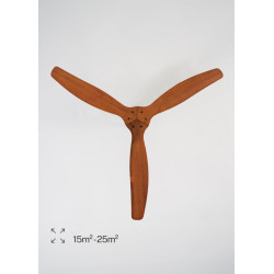 CREATE / WINDCALM M/Ventilateur de plafond ABS avec télécommande blanc pales effet bois foncé / 40W, Silencieux, Ø132 cm, 6 vite
