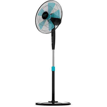 Cecotec EnergySilence 510 Ventilateur sur Pied 40 W, 5 pales de 40 cm de diamètre, oscillant, 3 Vitesses, Hauteur réglable 110-1