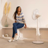 Cecotec Ventilateur de Sol et de Bureau EnergySilence 535 2In1, Puissance 40 W, Diamètre 16", 5 Pales, Hauteur Réglable Jusqu'à 