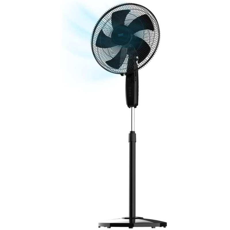 Cecotec - ventilateur sur pied energysilence 515 maxflow noir - 45 w, diamètre 30 cm, 5 pales, 3 vitesses, minuterie jusqu’à 1 h