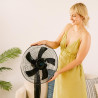 Cecotec - ventilateur sur pied energysilence 515 maxflow noir - 45 w, diamètre 30 cm, 5 pales, 3 vitesses, minuterie jusqu’à 1 h