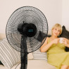 Cecotec - ventilateur sur pied energysilence 515 maxflow noir - 45 w, diamètre 30 cm, 5 pales, 3 vitesses, minuterie jusqu’à 1 h