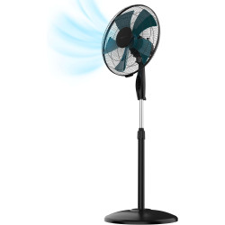 Cecotec ventilateur sur pied energysilence 515 windlite pro noir. 56 w, diamètre 16" (40 cm), 3 vitesses, oscillation automatiqu