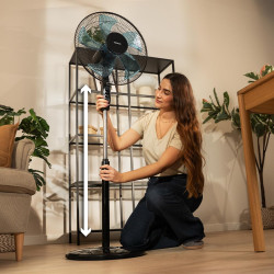 Cecotec ventilateur sur pied energysilence 515 windlite pro noir. 56 w, diamètre 16" (40 cm), 3 vitesses, oscillation automatiqu