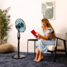 Cecotec Ventilateur sur Pied EnergySilence 560 Max Smart, 45 W, Diamètre 30 cm, 5 Pales, Contrôle Facile et Tactile, 3 Vitesses 