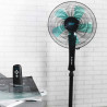 Cecotec ventilateur sur pied avec télécommande et minuterie energysilence 530 power connected noir. 50 w, 5 pales de 40 cm, 3 vi