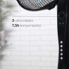 Cecotec ventilateur sur pied avec télécommande et minuterie energysilence 530 power connected noir. 50 w, 5 pales de 40 cm, 3 vi