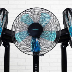 Cecotec ventilateur sur pied avec télécommande et minuterie energysilence 530 power connected noir. 50 w, 5 pales de 40 cm, 3 vi