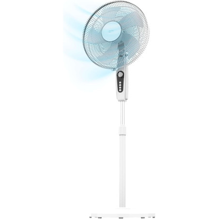 Cecotec - ventilateur sur pied energysilence 515 maxflow blanc - 45 w, diamètre 30 cm, 5 pales, 3 vitesses, minuterie jusqu’à 1 