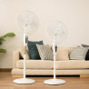 Cecotec - ventilateur sur pied energysilence 515 maxflow blanc - 45 w, diamètre 30 cm, 5 pales, 3 vitesses, minuterie jusqu’à 1 
