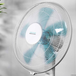 Cecotec ventilateur sur pied avec minuterie energysilence 520 power blanc. 50 w, 5 pales de 40 cm de diamètre, oscillant, 4 vite