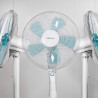 Cecotec ventilateur sur pied avec minuterie energysilence 520 power blanc. 50 w, 5 pales de 40 cm de diamètre, oscillant, 4 vite
