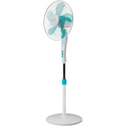Cecotec ventilateur sur pied avec télécommande et minuterie EnergySilence 530 Power Connected, blanc. 50 W, 5 pales de 40 cm, 3 