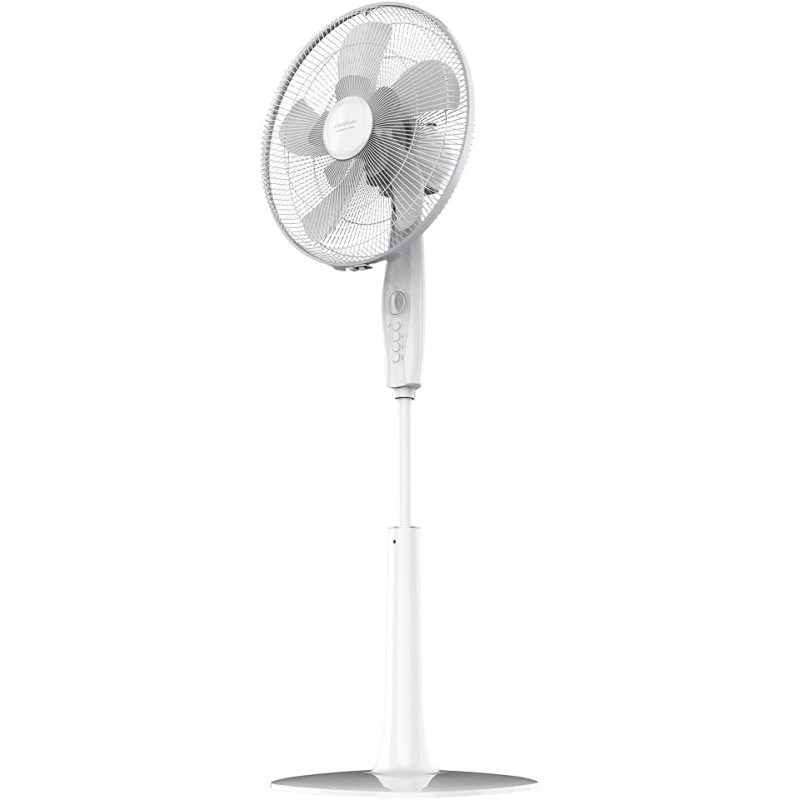 Cecotec Ventilateur de pied avec minuterie EnergySilence 1010 ExtremeFlow 60 W 10 pales puissant, oscillant silencieux, 3 vitess