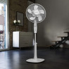 Cecotec Ventilateur de pied avec minuterie EnergySilence 1010 ExtremeFlow 60 W 10 pales puissant, oscillant silencieux, 3 vitess