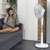 Cecotec Ventilateur de pied avec minuterie EnergySilence 1010 ExtremeFlow 60 W 10 pales puissant, oscillant silencieux, 3 vitess