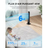 Midea Ventilateurs colonne avec Télécommande, Oscillation Silencieuse, Ventilateur Puissant, Affichage LED, 3 Modes, Minuterie 7
