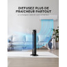 Midea Ventilateurs colonne avec Télécommande, Oscillation Silencieuse, Ventilateur Puissant, Affichage LED, 3 Modes, Minuterie 7