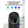 Midea Ventilateurs colonne avec Télécommande, Oscillation Silencieuse, Ventilateur Puissant, Affichage LED, 3 Modes, Minuterie 7