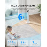 Midea Blanc Ventilateurs colonne avec Télécommande, Oscillation Silencieuse, Ventilateur Puissant, Affichage LED, 3 Modes, Minut
