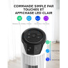 Midea Blanc Ventilateurs colonne avec Télécommande, Oscillation Silencieuse, Ventilateur Puissant, Affichage LED, 3 Modes, Minut
