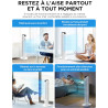 Midea Blanc Ventilateurs colonne avec Télécommande, Oscillation Silencieuse, Ventilateur Puissant, Affichage LED, 3 Modes, Minut