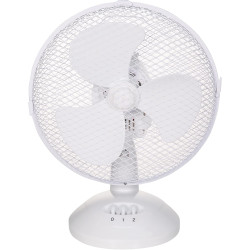 Russell Hobbs Rhpdf0921 Ventilateur De Bureau Portable 22.9 Cm, 2 Vitesses, Oscillation Grand Angle, Fonctionnement Silencieux, 