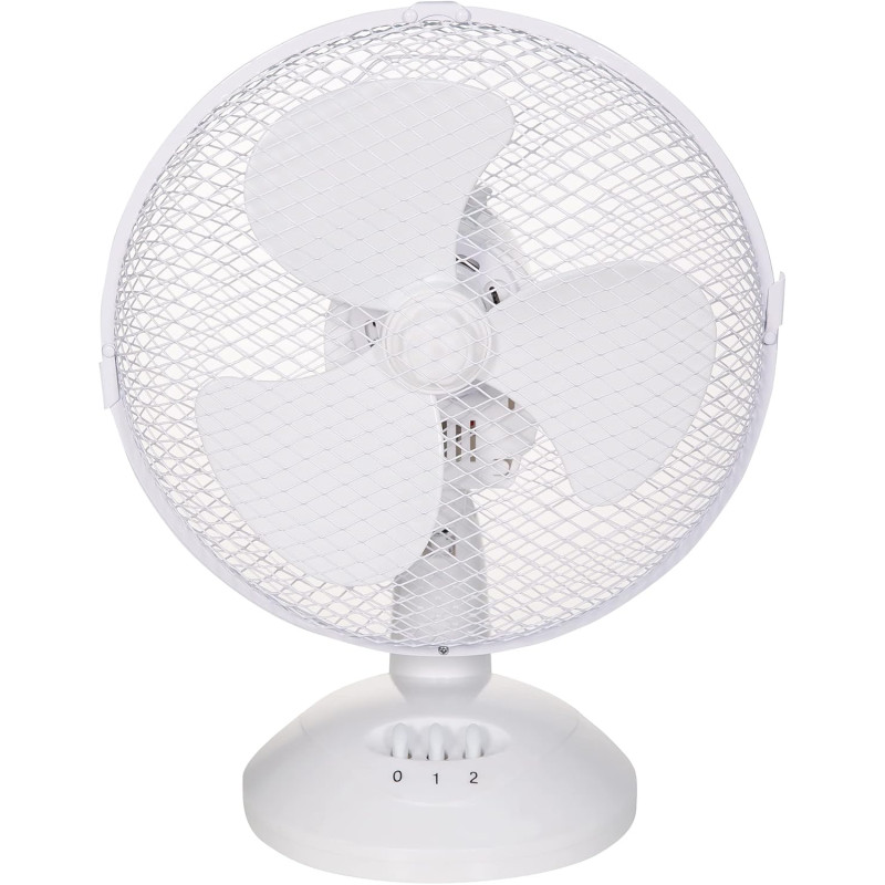 Russell Hobbs Rhpdf0921 Ventilateur De Bureau Portable 22.9 Cm, 2 Vitesses, Oscillation Grand Angle, Fonctionnement Silencieux, 