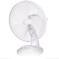Russell Hobbs Rhpdf0921 Ventilateur De Bureau Portable 22.9 Cm, 2 Vitesses, Oscillation Grand Angle, Fonctionnement Silencieux, 