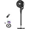 DREO Ventilateur sur Pied Silencieux pour Chambre [Amélioré], Flux d’Air 27m, 20dB, Oscillation 90°, Moteur DC, 8 Vitesses, 3 Mo