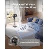 DREO Ventilateur sur Pied Silencieux pour Chambre [Amélioré], Flux d’Air 27m, 20dB, Oscillation 90°, Moteur DC, 8 Vitesses, 3 Mo