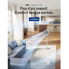 DREO Ventilateur sur Pied Silencieux pour Chambre [Amélioré], Flux d’Air 27m, 20dB, Oscillation 90°, Moteur DC, 8 Vitesses, 3 Mo