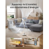 DREO Ventilateur sur Pied Silencieux pour Chambre [Amélioré], Flux d’Air 27m, 20dB, Oscillation 90°, Moteur DC, 8 Vitesses, 3 Mo