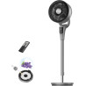 DREO Ventilateur sur Pied Silencieux pour Chambre [Amélioré], Flux d’Air 27m, 20dB, Oscillation 90°, Moteur DC, 8 Vitesses, 3 Mo