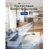 DREO Ventilateur sur Pied Silencieux pour Chambre [Amélioré], Flux d’Air 27m, 20dB, Oscillation 90°, Moteur DC, 8 Vitesses, 3 Mo