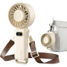 Divebleus mini ventilateur portable turbo,100 vitesses à flux d’air puissant 7,4 m/s, petit ventilateur de poche pliable 4-en-1 