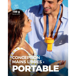 Divebleus mini ventilateur portable turbo,100 vitesses à flux d’air puissant 7,4 m/s, petit ventilateur de poche pliable 4-en-1 