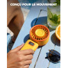 Divebleus mini ventilateur portable turbo,100 vitesses à flux d’air puissant 7,4 m/s, petit ventilateur de poche pliable 4-en-1 