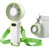 Divebleus mini ventilateur portable turbo,100 vitesses à flux d’air puissant 7,4 m/s, petit ventilateur de poche pliable 4-en-1 