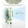 Divebleus mini ventilateur portable turbo,100 vitesses à flux d’air puissant 7,4 m/s, petit ventilateur de poche pliable 4-en-1 
