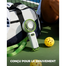 Divebleus mini ventilateur portable turbo,100 vitesses à flux d’air puissant 7,4 m/s, petit ventilateur de poche pliable 4-en-1 