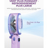 Divebleus mini ventilateur portable turbo,100 vitesses à flux d’air puissant 7,4 m/s, petit ventilateur de poche pliable 4-en-1 